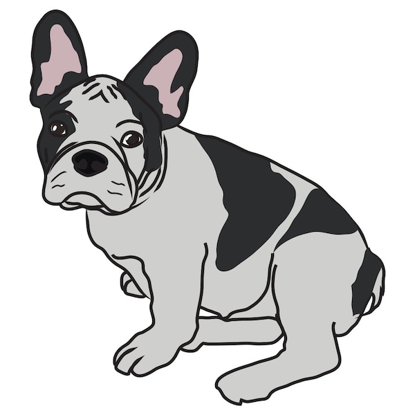 Signmission French Bulldog Dog Decal, Dog Lover Decor Vinyl Sticker D-12-French Bulldog - main